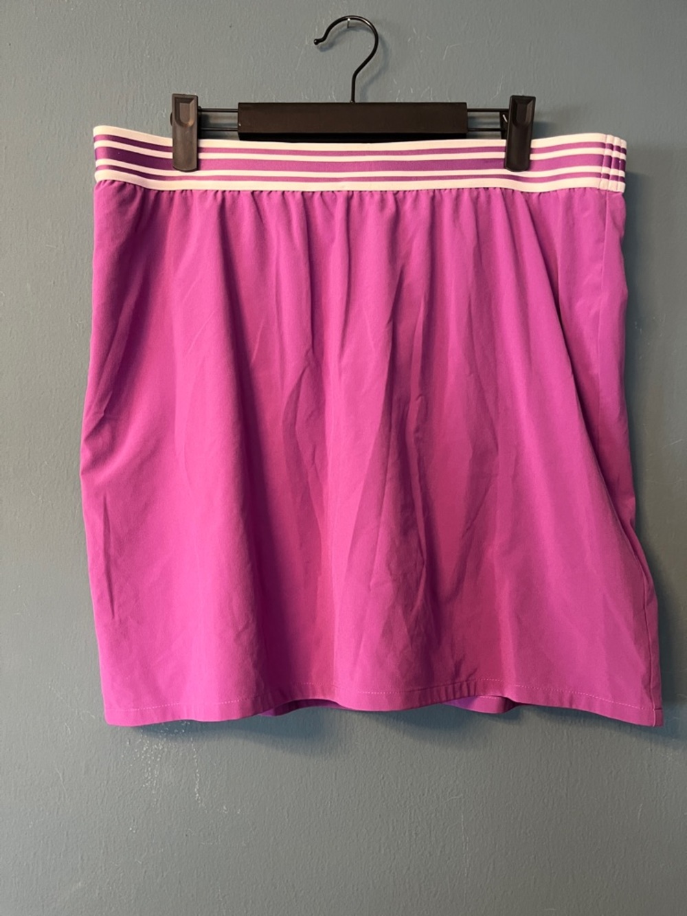 J. Jill Vibrant Purple A-Line Skort with Striped Waistband for golfers/sports